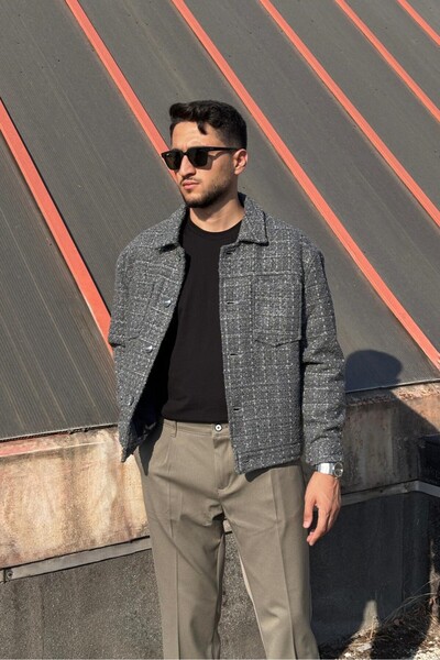 inpool Unisex, Shirt Collar, Double Pockets, Standard Fit, Woven Jacket Use589