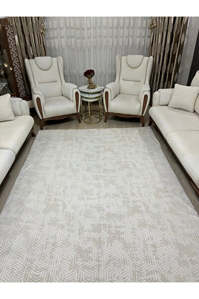 osmanlı home Pamuk, Yıkanabilir Lastiksiz Halı Örtüsü Yıkanabilir Leke Tutmaz 6m2