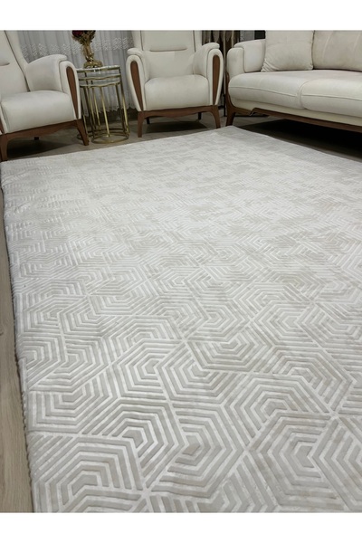 osmanlı home Pamuk, Yıkanabilir Lastiksiz Halı Örtüsü Yıkanabilir Leke Tutmaz 6m2