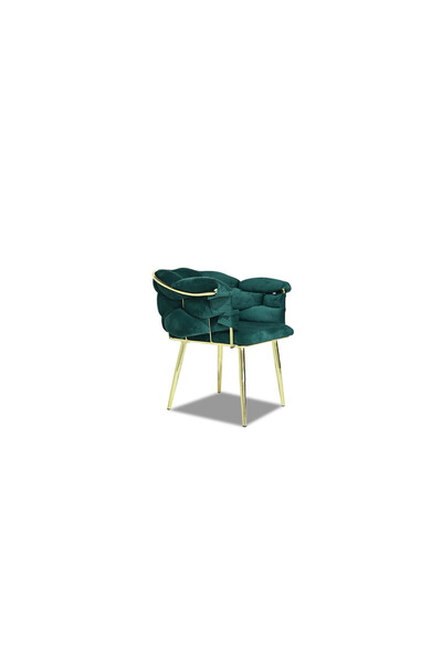 OEM Kitchen/living room chair BALON GREEN, metal frame, velvet upholstery, 75...
