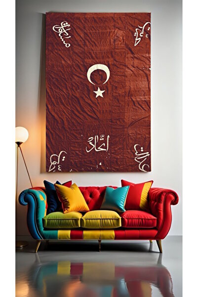 özkacar Drapel turcesc decorativ pentru peretele casei, salon, salon de înfru...