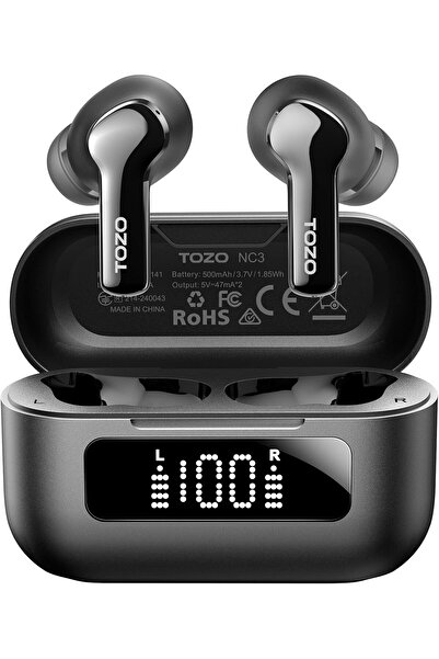 TOZO NC3 Hybrid Active Noise Cancelling Wireless Earbuds, 55H Playtime, Bluet...