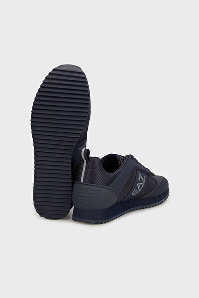 EA7 Men's Comfortable Sole Breathable Mesh Detailed Navy Blue Sneaker with Eagle Motif 7X000337 Af18613-Mz187