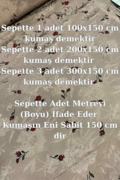 Evimmis Naturel Jakar Viskon Kumaş Elbiselik Eteklik Gömleklik Bluzluk En:150 Cm