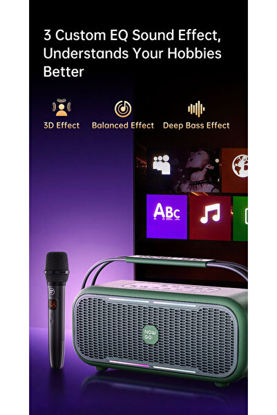 NowGo NOW GO SP-32-G (C2 Portable Speaker V5.3, 60W, IPX7, Battery 12000mah Green Color )