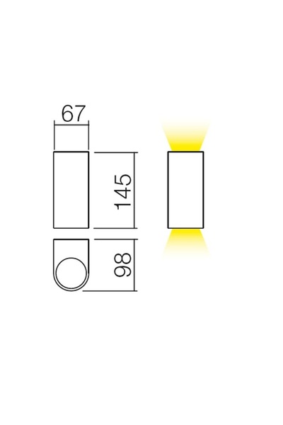 SMARTER Smarter outdoor wall light, aluminum body, glass diffuser, 2 x GU10, max power 2x35W
