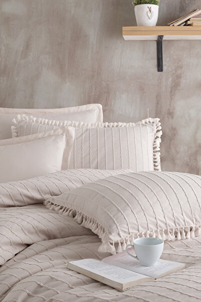 Nordqueen 100% Cotton Single Tassel Duvet Cover Set