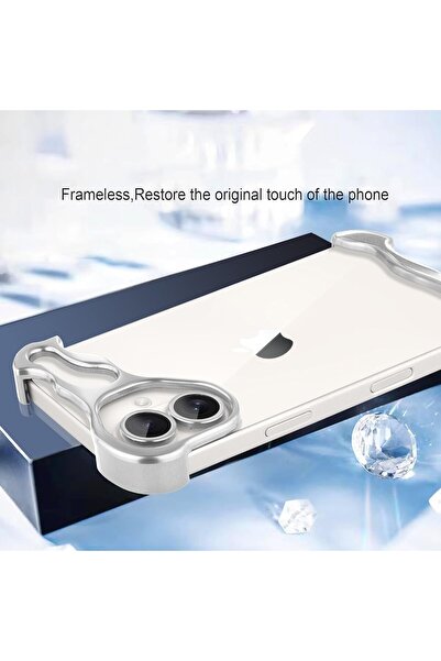 Flippy Husa Metalica Compatibila cu iPhone 16 Plus, Flippy, Aliaj, Antisoc, Antizgariere, Argintiu