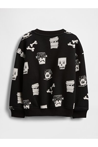 GAP Erkek Bebek Siyah VintageSoft Halloween Sweatshirt