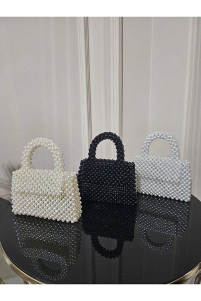 miyuki atelier El Yapımı İnci Boncuk El Çantası, İnci Çanta, Boncuk Çanta