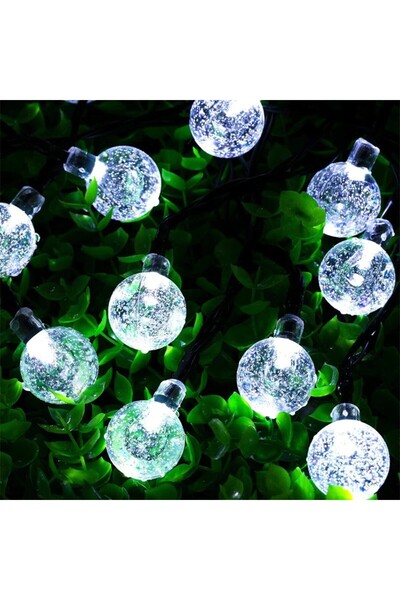 Flippy Solar Outdoor Christmas String Lights, 200 LEDs, 22m, Cool White, Crys...