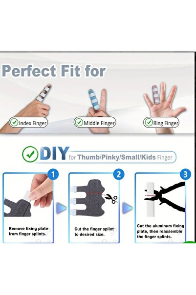 ORGANICYOU Yiwu 4-Pack Finger Holder Finger Straightener Middle Finger/Ring Finger/Inner Finger (Blue - Red)