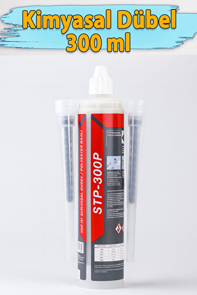 Badem10 Polyester Bazlı Kimyasal Dübel 300 ml Profesyonel Ankraj Malzemesi Beton Dübel Montaj Harc Sıvı Çivi