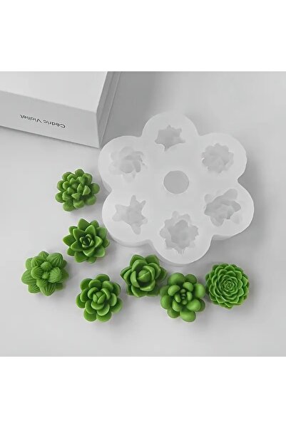 AnkaHobiMarket Çoklu Minik Sukulentler Silikon Kalıp (S946)