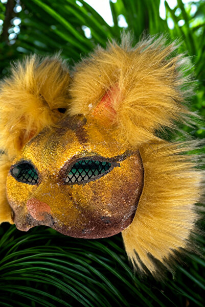 Quincey SARI ASLAN KEDİ THERİAN MASKESİ HALLOWEEN