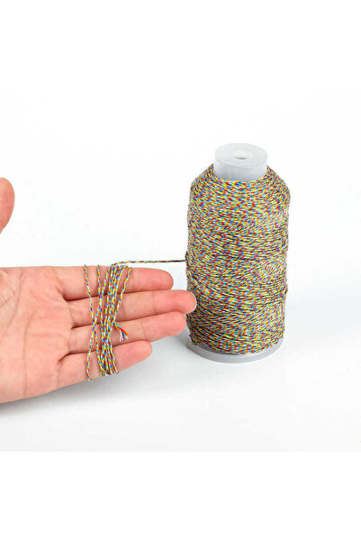 Misse Karışık Renkli Paraşüt İpi, Bileklik İpi, Kolye İpi, Paracord Takı İpi, Örgü İpi, 1 mm - 10 Metre