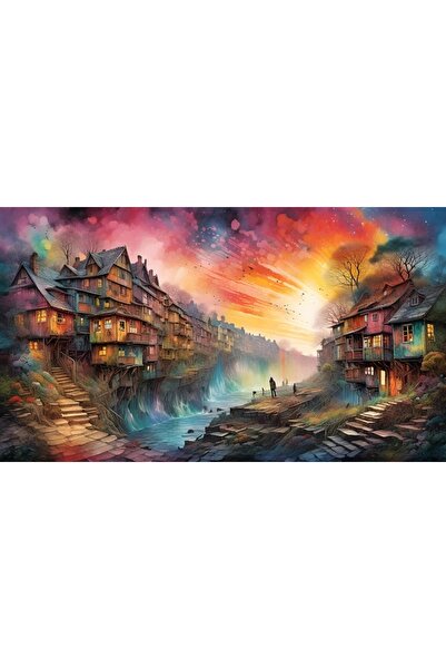 OEM Διακοσμητική επιτοίχια ζωγραφική με ξύλινο πλαίσιο, 33cm x 24cm, εικόνα 1672