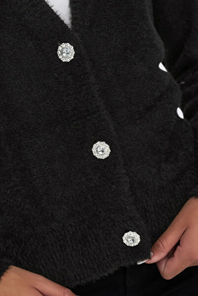 ONLY Women's Onlella Buttoned Long Sleeve Knitted Cardigan 15259564 Black