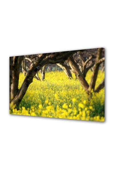 OEM Tablou decorativ, de perete, cu rama din lemn, 33cm x 24cm,cu flori1706