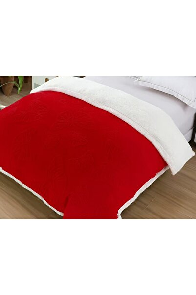 CHIRASO Cocolino Blanket with Fur Inside, Embossed Butterfly Pattern, 200x230cm, Soft and Warm