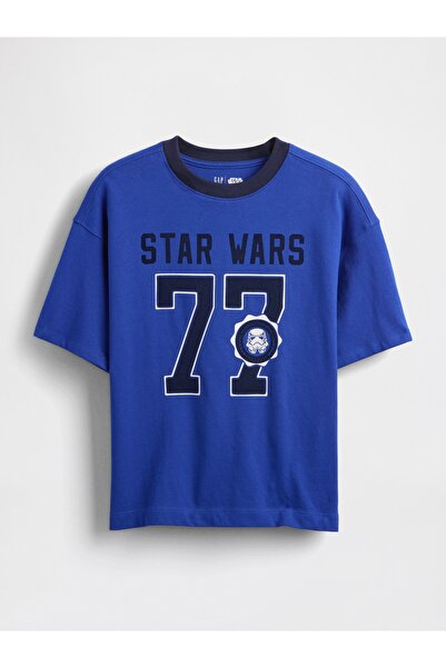 GAP Erkek Çocuk Mavi Star Wars Grafik T-Shirt