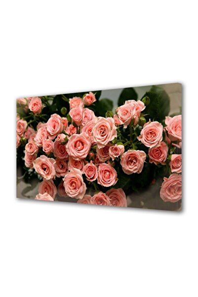 OEM Tablou decorativ, de perete, cu rama din lemn, 33cm x 24cm,cu flori1394