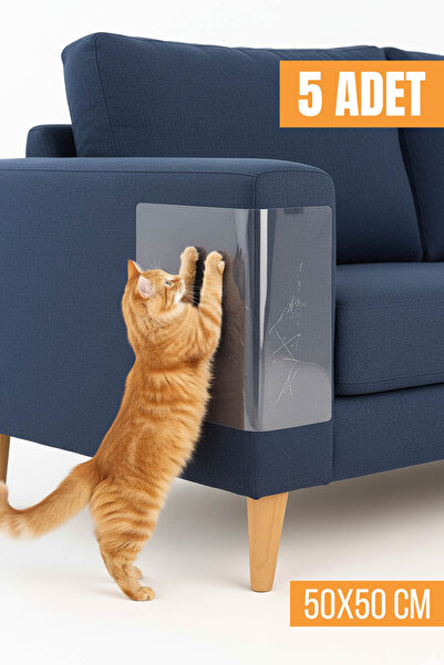AnkaWood 5 adet 50x50cm Kedi Koltuk Tırmalama Koruyucu Mobilya Tırmalama Önle...
