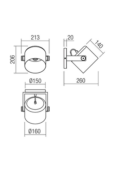 SMARTER Smarter wall lamp, metal and natural beech wood structure, E27 socket, 42W, 206 x 213 x 260 mm, black