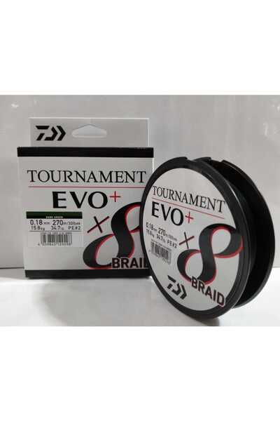 daiwa Tournament EVO+ 8B 270 MT Dark Green İp Misina 0,18 MM