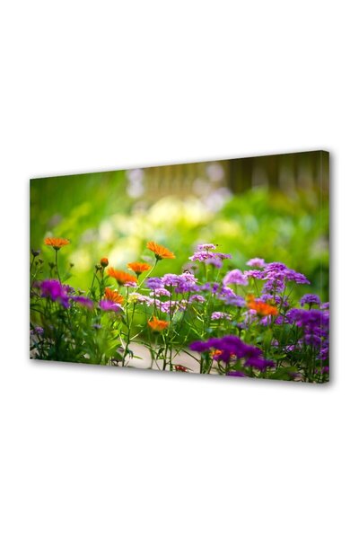 OEM Tablou decorativ, de perete, cu rama din lemn, 33cm x 24cm,cu flori1607