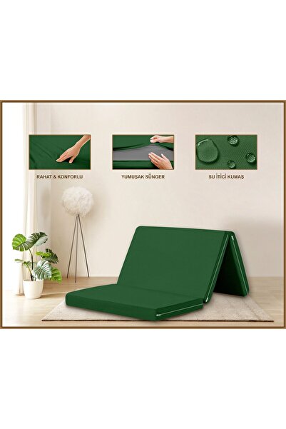 Evim Canvas Grass Zippered Foldable Floor Bed Floor Mat 60X180X6Cm