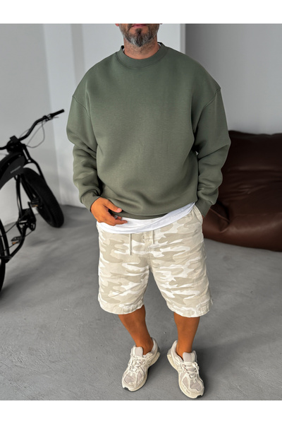 BYBASICMAN Khaki Basic Sweatshirt Jj-81