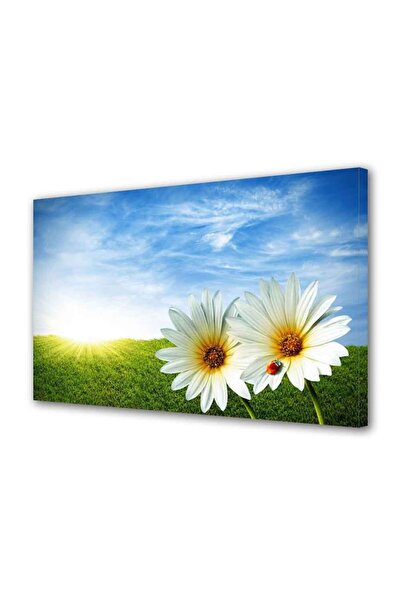 OEM Tablou decorativ, de perete, cu rama din lemn, 33cm x 24cm,cu flori1672