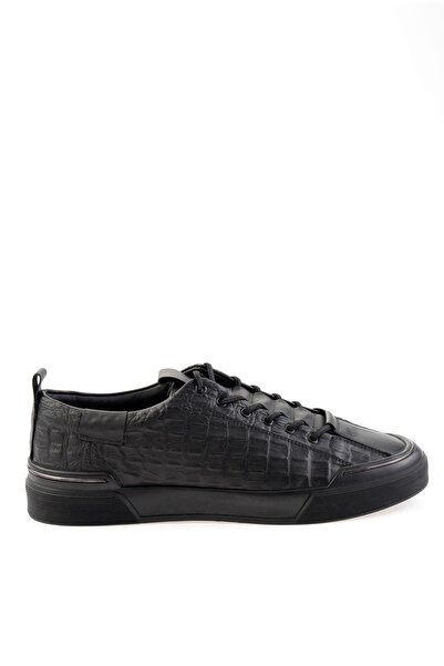 Bambi Siyah Leather Erkek Sneaker E01604238503