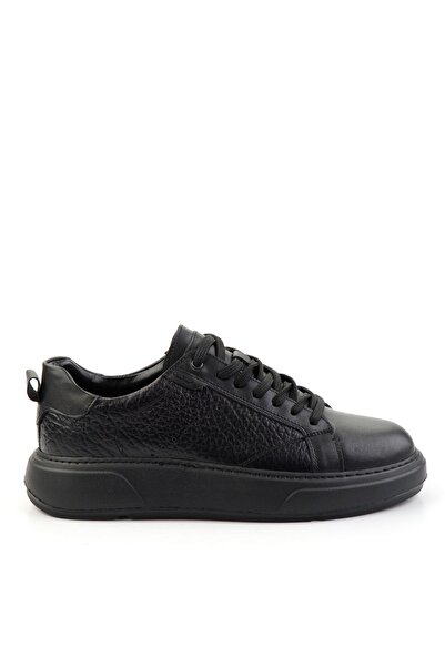 Bambi Siyah Leather Erkek Sneaker E01089200041