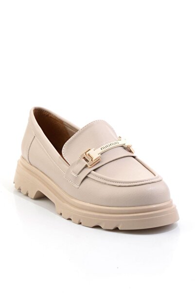 Bambi Bej Kadın Loafer Ayakkabı K01179828109