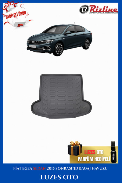 Rizline Fiat Egea SEDAN 3D Bagaj Havuzu 2015-2016-2017-2018-2019-2020-2021-20...