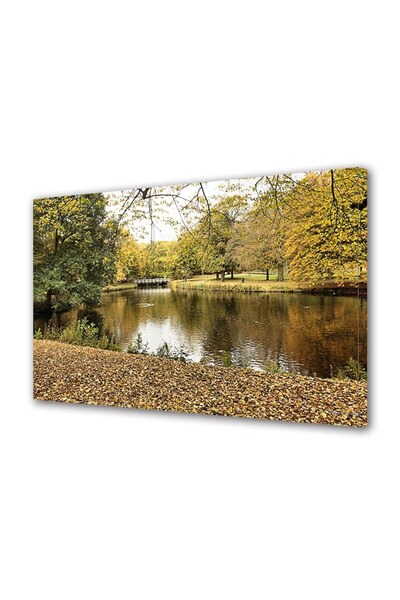 OEM Tablou decorativ, de perete, cu rama din lemn, 33cm x 24cm,cu flori1879