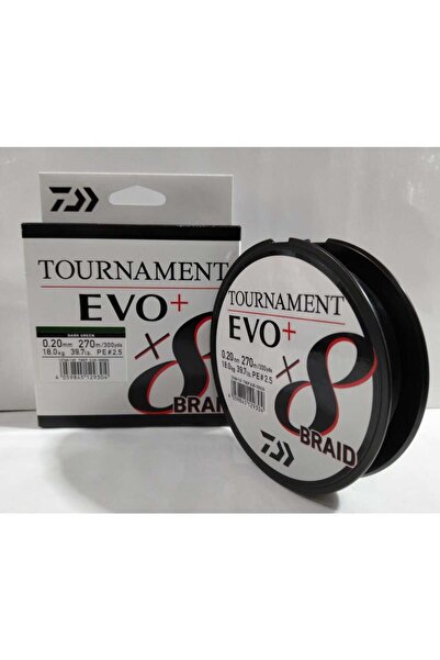 daiwa Tournament EVO+ 8B 270 MT Dark Green İp Misina 0,20 MM