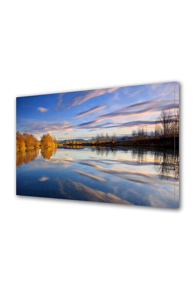 OEM Декоративна стенна картина с дървена рамка, 33 см х 24 см, с цветя 1795