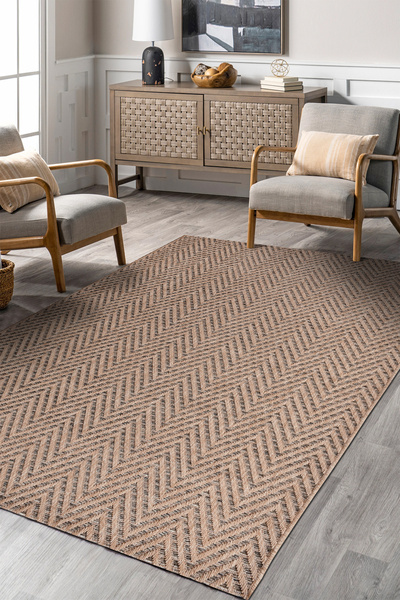 dekozer Sierra Halı | Jüt Hasır Görünümlü Modern Kilim ve Yolluk, İnce Bukle Dokuma