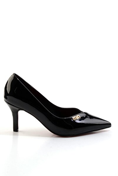 Bambi Siyah Siyah Kadın Klasik Topuklu Ayakkabı K01231460898