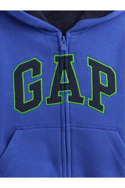 GAP Erkek BebekGap Logo Sherpa Fermuarlı Sweatshirt