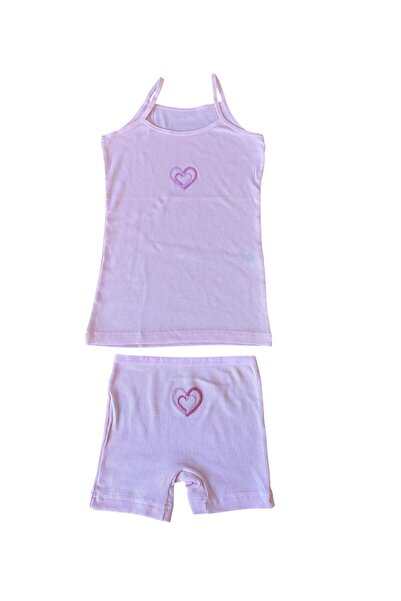 KOTA Pink Girl's Strappy Tank Top and Boxer Set