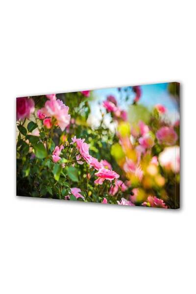 OEM Tablou decorativ, de perete, cu rama din lemn, 33cm x 24cm,cu flori1654