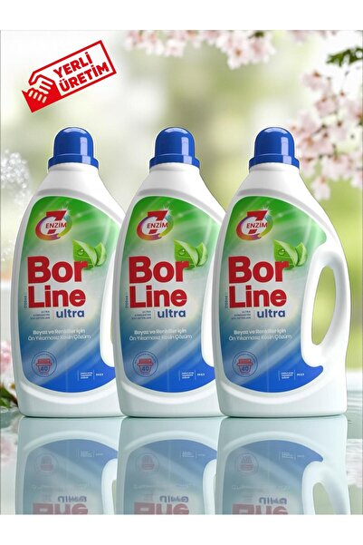 BORLINE 3 Adet Ultra Konsantre Sıvı Çamaşır Deterjanı 26 Yıkama Beyaz ve Renkliler İçin
