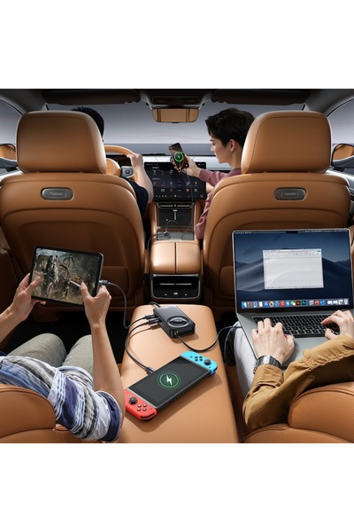 Baseus Car Charger, Type-C, USB, 105W + Extension Cable 60W, D85, Polycarbonate, PrimeTrip VW1