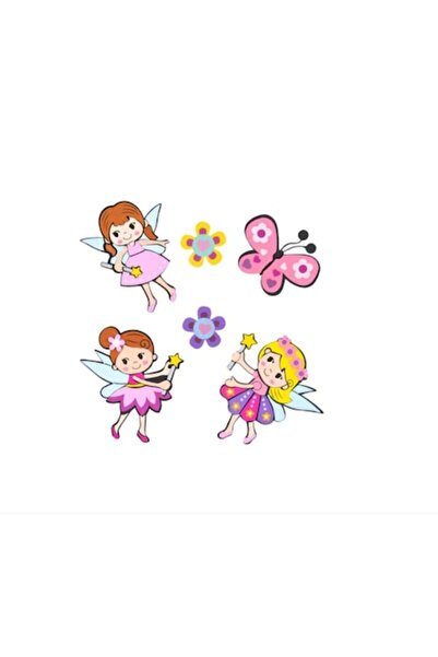 Bibilel Set de 6 decorațiuni de perete pentru camera copiilor, model de zână,...