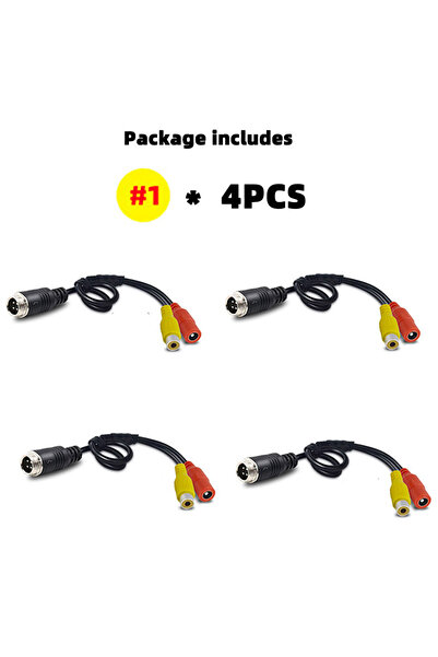 Choice4 NO.1(4PCS) QXNY 4 Piece 4Pin Aviation Head Male/Female to RCA Male DC...