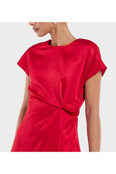 BCBG RED-WOMEN-WOVEN DRESS